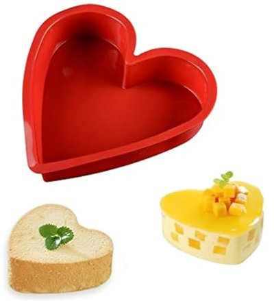 Sweet Candy Bakery, stampo in silicone per dolci, a forma di cuore, 25 cm, stampo da forno