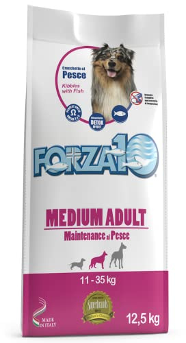 Forza 10 Medium Adult Mantenimento al Pesce, alimento Secco, per Cane, 12.5 kg