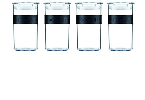 Bodum K11827-01SA Storage Jar, Black, 0.25 l, Set of 4