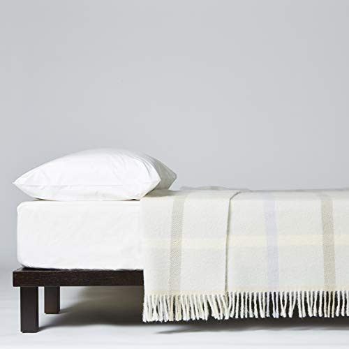 LANEROSSI Coperta Matrimoniale England, 210x250 cm, 100% Lana Vergine, Acqua