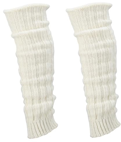 Leo Design Natürliche Alpakawolle, Damen-Beinstulpen, Mischung aus Lammwolle und Alpakawolle, gerippte Beinstulpen, Knöchelwärmer – Einheitsgröße, luxuriöse Winterschicht für die Beine