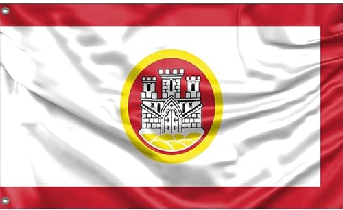 Bandiera di Bergen, Norvegia | Stampa dal design unico | Made in EU (90 x 150 cm)