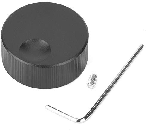 Lautstärkeregler 6 Mm Tone Control Schwarzes Aluminium 32 X 13 Mm Lautstärkeregler Schwarz Mattierter Massiver Aluminiumknopf für 6 Mm Potentiometer