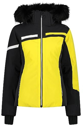 CMP Giacca 33W0296F Giacca da sci donna realizzata in tessuto elasticizzato a 4 vie con imbottitura sintetica Feel Warm Flat, gialla (M)
