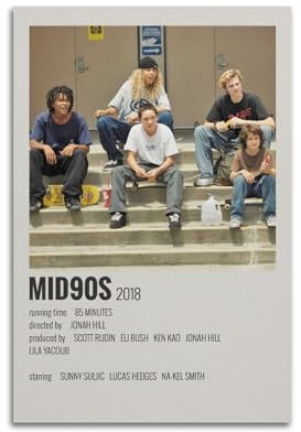 Terp MID90S Poster, Wandkunst, Filme und Musik, Poster, Geschenk für Freunde, Schlafzimmer, Wohnzimmer, Dekoration, modern, ästhetisch, 30 x 45 cm, ungerahmt