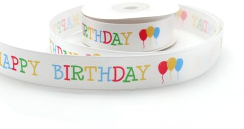 OMISS - Band Happy Birthday, mehrfarbig – dekorieren Sie Ihre Geburtstagsfeier