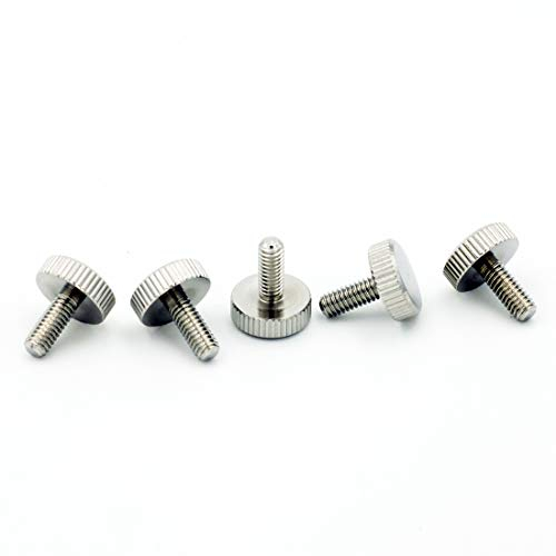Gewindeeinsätze for Holz, M5 Rändelschrauben, dünne Gerätegehäuseschrauben, manuelle Steuerschraube, Edelstahl, 6 Stück (M5 x 12 mm) (Size : M5 x 12 mm)