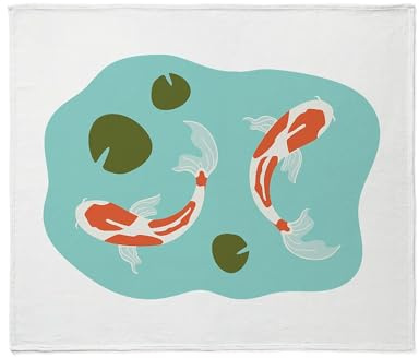 CafePress Koi Fish Pond Throw Blanket Super Soft Fleece Plush Throw Blanket, 60x50