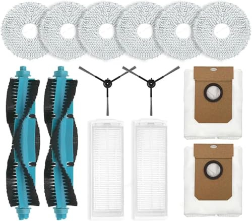 Zubehör für Cecotec Conga 11090 Spin Revolution Roboterstaubsauger,Ersatz-Seitenrollenbürste,HEPA-Filter,Wischtuch für Conga 11090 Enthalt 2 Hauptbürste,2 Filter,2 Seitenbürste,2 Staubbeutel,6 Mopp