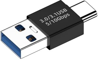CASNO Convertitore adattatore da USB C maschio a USB 3.1 maschio per una ricarica più veloce e fino a 10 Gbps di velocità di trasmissione dati Connettore USB C