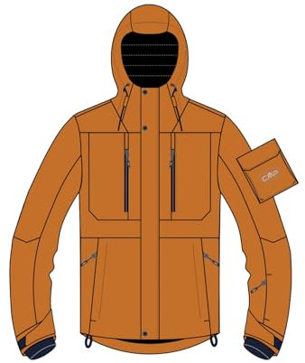 CMP Herren-Skijacke mit fester Kapuze Herren-Skijacke mit fester Kapuze für Herren