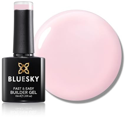 Bluesky Fast & Easy Builder Gel 10ml, Dusty Pink, Nail Strengthener and Extender for Long, Strong Nails & Nail Extensions, Professional, Salon & Home Use, Requires Curing Under LED UV Nail Lamp