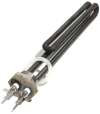 AUPERS Élément de chauffe-eau solaire fileté BSP/DN25 de 1 pouce Tube vert 304SUS et filetage 304SUS 110 V/220 V/380 V 1 kW/2 kW/3 kW/4 kW Reality(380V,2KW 210mm)