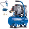 Scheppach HC08Si Ultra Silent Kompressor klein | 8bar | 6L | 1,5PS / 1100W | ölfrei & wartungsarm | Ansaugleistung 162 L/min | Leise Kompressor mit 67,4 db(A) | inkl. 5-tlg Zubehörset (5m Schlauch)