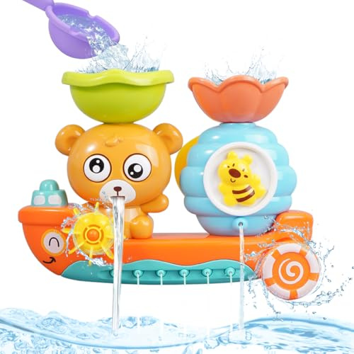 Badespielzeug, Badewannenspielzeug für Kinder, Badewannenspielzeug für 1， 2, 3 und 4-Jährige, Badespielzeug für ab 2-Jährige, Wasserspielzeug für Kinder, Geburtstagsgeschenke für Jungen und Mädchen