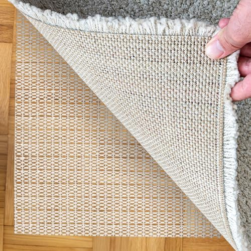 Aramanara 2 Pcs 200 x 200 cm Non Slip Rug Underlay for Carpets | Anti Slip Carpet Underlay, Multipurpose Rug Carpet Gripper Underlay, Large PVC Non Slip Matting for Kitchen Living Room