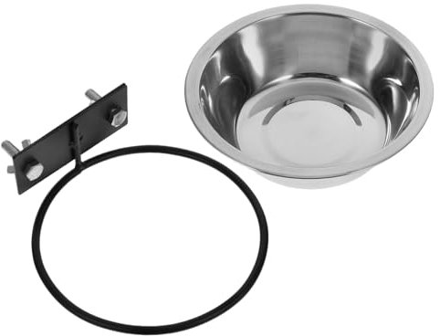 UPKOCH Wall Mounted Elevated Dog Bowl Stainless Steel Raised Water Feeder for Small Dogs Puppy Outdoor Indoor Use