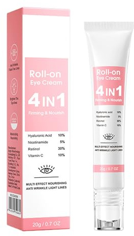 Crema per gli occhi, 4 in 1, siero oculare, contro occhiaie e borse lacrime, rassodante e idratante, cura degli occhi