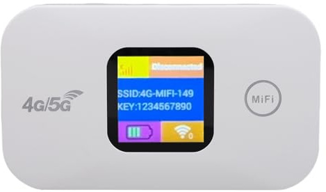 ASHATA 4G LTE Portable WiFi Mobile Hotspot, 300MBPSInternet Modem Router med SIM -kortplats och Inbyggt i 2100mAh Battery, för Reshemarbete och 10 Enheter Anslutning