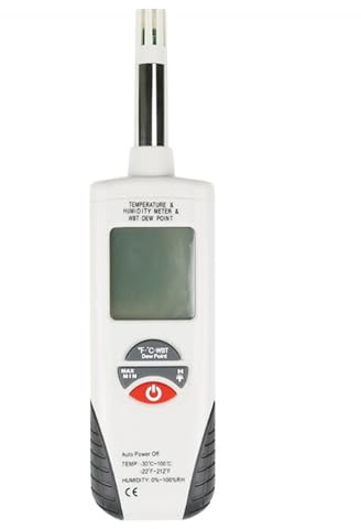 HT-350 Termometro igrometro portatile ad alta precisione, display LCD digitale for interni ed esterni, misuratore di umidità e temperatura,Professionale