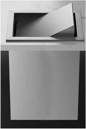 WRJAHCG Cestino da Cucina da Incasso,Pattumiera in Acciaio Inox con Patta Altalena,Pattumiera per Il Piano Cucina Coperchio,Appeso Bidone dei Rifiuti Integrato per Hotel,Silver Set b