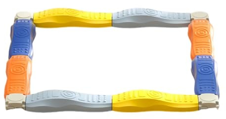 Pegciuho Regenbogen Hindernisparcours, Balancierblock für Drinnen Und Draußen, Vielseitige Spielmöglichkeiten, rutschfeste Balancierbalken für Kinder Im Vorsch, 8pcs A