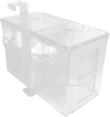 Aquarien-Zuchtbox - Transparenter Aufzuchtbehälter | Doppelkammer-Zuchtbox Für, Für Guppy Jungfische Betta-, Meerwasser, Süßwasser Lebendfutter Zucht Beobachtung