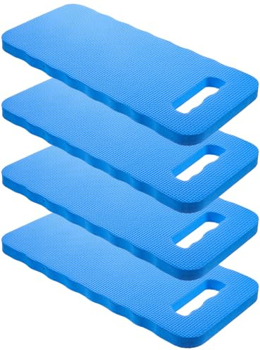 Veemoon Coussin de Jardin pour Genoux Eva Lot de 4 Coussins Bleus Épais et Confortables pour Yoga et Jardinage Facile à Transporter et Protéger Les Poignets Couleur Couleur Aléatoire