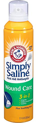 Simply Saline Wound Wash 3-in-1 Spray - 7.1 oz, Pack of 4