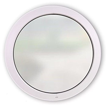 Rundfenster - Festelement Satinato Milchglas - 3-Fach Verglasung - 60 mm Rahmenprofil - Ø: 820 mm