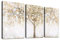 3 Pcs Albero Stampa su tela con cornice Astratta Pittura Quadri su tela Poster Arte Muraria Poster da parete Camera da letto Casa Ufficio Decorazioni Pronto da appendere 90x40cm(12x16x3pcs)