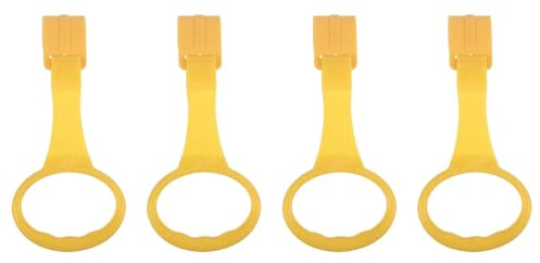 TOYANDONA Baby Pull Rings 4-Pack for Playpen and Nursery Crib - Portable Plastic Infant Standing Support Handles Easy Installation and Cleaning Bright Colors to Attract Babies