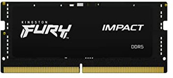 Kingston FURY Impact 8GB 4800MT/s DDR5 CL38 SODIMM Notebook Gaming Memory Single Module - KF548S38IB-8, Black