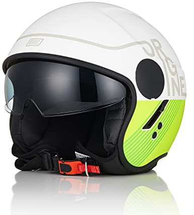 ORIGINE Motorradhelm Jethelm Rollerhelm mit Visier Zertifizierung ECE 22-06