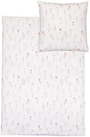 ESTELLA Bio Bettwäsche,Soft Cotton | 100% Bio Baumwolle GOTS Zertifiziert | Zero Waste Verpackung | 135x200 cm + 80x80 cm | Design: Maribo