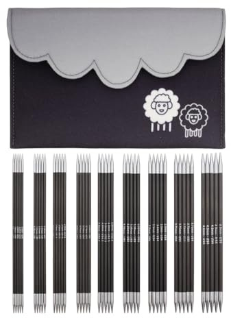 KnitPro Karbonz Deluxe Nadelspiel Set 6 (15cm) | 9 Größen (2mm bis 4mm)