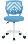 FurnitureR Schreibtischstuhl, ergonomischer Drehstuhl ohne Armlehnen, höhenverstellbarer Bürostuhl mit Rollen, komfortabler Arbeitsstuhl für Home Office, Schlafzimmer und Arbeitszimmer