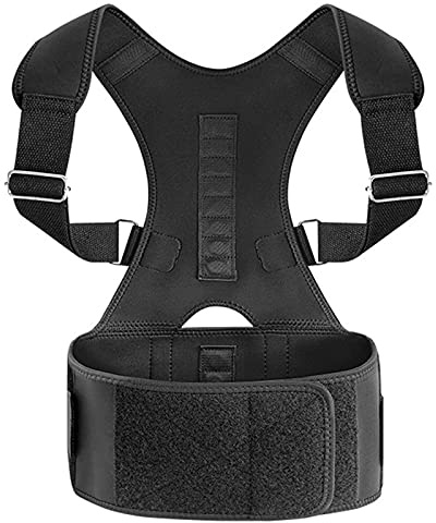 OAQZGBVK Posture Corrector with 12 Magnets for Women and Men Teens Back Brace Adjustable and Breathable Shoulder Strap for Body Correction and Neck Pain Relief (Size : XXL) (Large) (X)