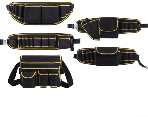 Oxford Werkzeugtasche aus Segeltuch für Elektriker mit verstellbarem Gürtel und Multi-Taschen-Organisation (D)