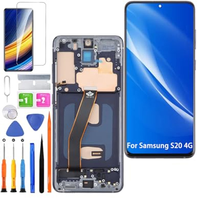 Écran pour Samsung S20 4G G980 TFT Noir avec Cadre | Sans Empreintes Digitales，avec Kit de réparation，TFT LCD，Affichage HD，Remplacement d'écran,pour Modèle:G980F G980F/DS