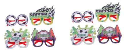 PRETYZOOM 2 Juegos Vasos Copa del Mundo Fútbol Decoraciones De Copas De Futbol para Fiestas Fiesta Favores Suministros Gafas De Cosplay Decoraciones De Fiesta El Plastico 4 Uds * 2