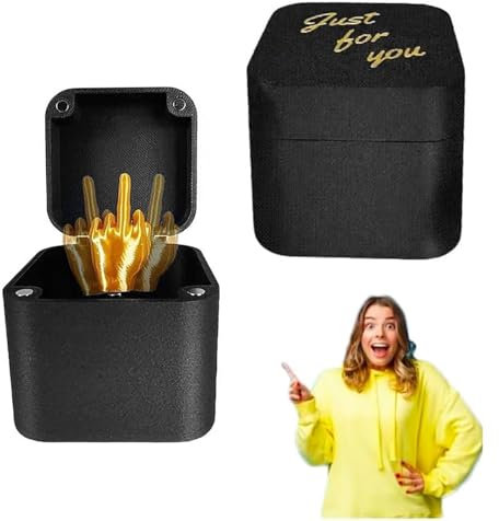 LERANXIN Cajas Sorpresa Dedo Medio 2 Piezas Unidades | Cajas de Regalo con Tapas Magnéticas PLA para Regalos de Broma | Regalos Divertidos para Decoración Escritorio y Regalos Originales
