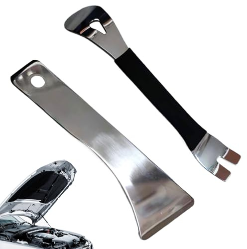 Juego de herramientas de removedor de molduras - Consola central Extractor de acero inoxidable - Cortador de molduras de automóvil para puertas ventanas automóvil estéreo remache tapicería parabrisas