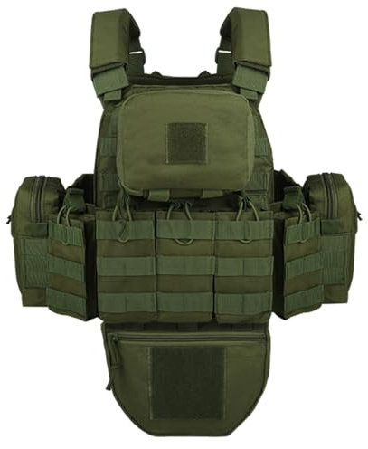 Yakeda Taktische Trainingsweste, 1000D Nylon, verstellbare Weste mit Laserschnitt-System, Outdoor-Weste für Airsoft, Camping