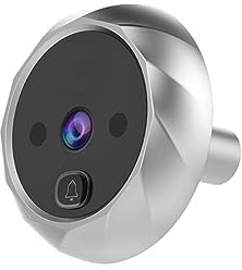 Uonlytech Visore Digitale Spioncino da Porta Telecamera senza Batteria con per Sicurezza Design Elegante Argento Monitoraggio Visivo Ore