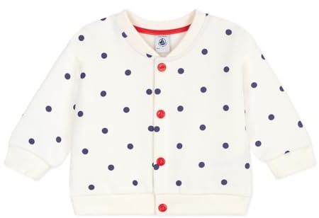 Petit Bateau Veste Teddy bébé en Coton, imprimée à Pois
