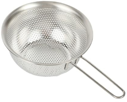 VERDANVERSE Cestino Scolapasta in Acciaio per Lavaggio e Frutta Setaccio Drenante Resistente Bordi Lisci per Cucina Quotidiana