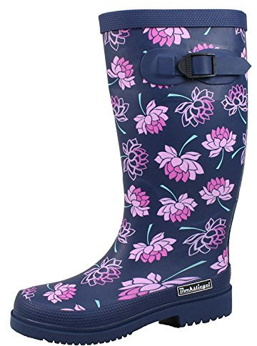 Bockstiegel Damen Gummistiefel Lena Regenstiefel Segelstiefel, Größe:38 EU, Farbe:dunkelblau/multi
