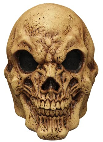 Maskworld Moderschädel Maske des Grauens aus Latex - Erwachsenen Horror Kostüm Vollmaske Skelett Totenkopf - ideal für Halloween, Karneval, Motto- & Grusel-Party
