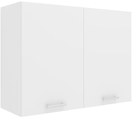 VCM Küchenschrank 80x31x60 cm 2 Türen 2 Fächer Kompakt | Stauraum für Geschirr, Gewürze und Vorräte - Küche und Wohnbereich - für Mieter - Holzwerkstoff, pflegeleichte Oberfläche